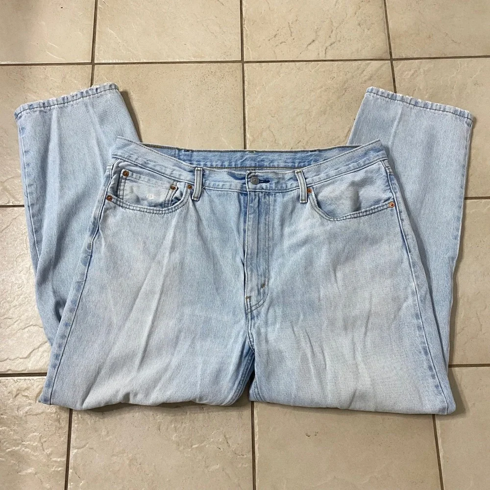 Levi Strauss 550 Relaxed Fit Light Wash Denim Jeans‎ Men's W40 L30
